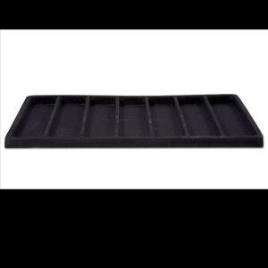 **SOLD** 5 Black Flocked Jewelry Tray Inserts